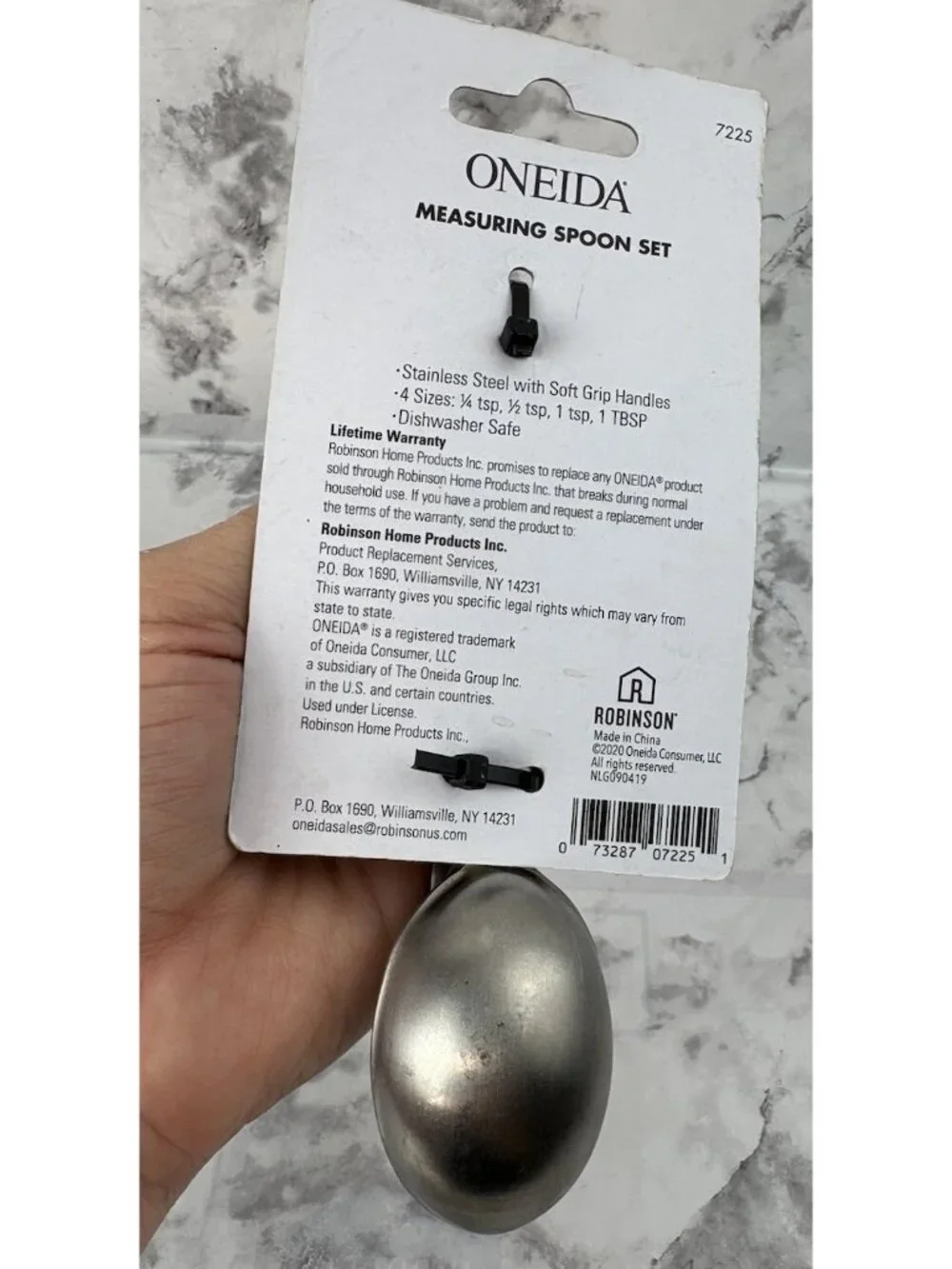 *Oneida Stainless Steel 4pc Measuring Cup & Measuring Spoon Set Kitchen Utensils